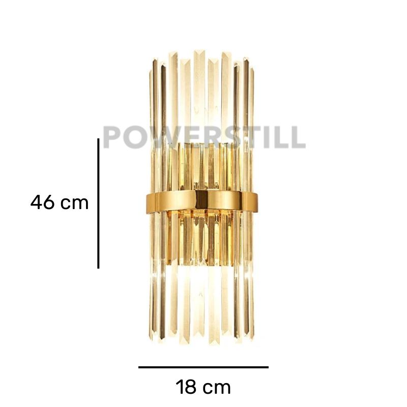 Arandela de Parede Luxuosa em Cristal Bivolt