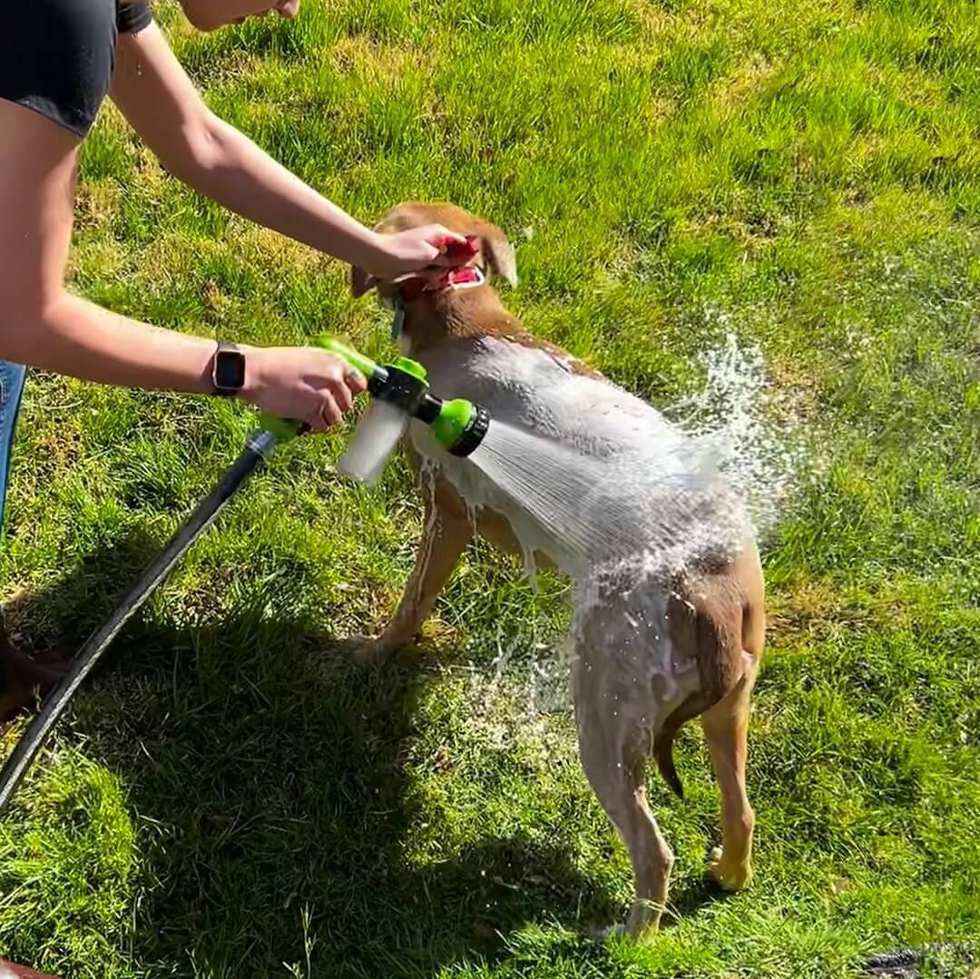 Pulverizador de Espuma Alta Pressão para Banho Pet - 8 Jatos