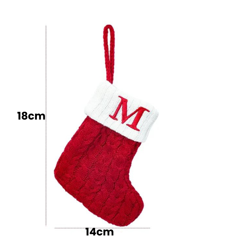 Meias de Natal Letras do Alfabeto