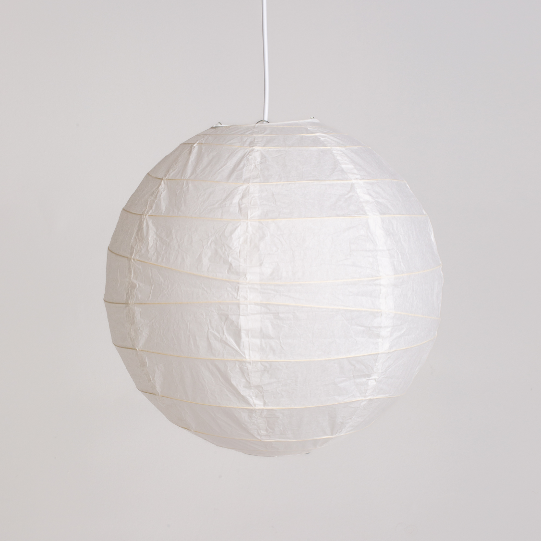 Luminária Pendente Japandi em Papel de Arroz Design Minimalista