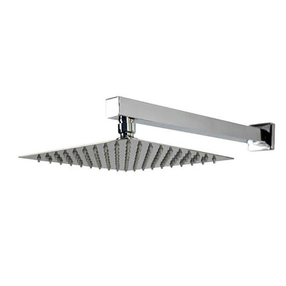Ducha Quadrada Inox 304 Slim 20x20cm com Braço 36cm Cromada