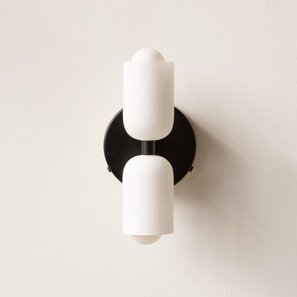 Arandela de Parede Dupla Minimalista Crema