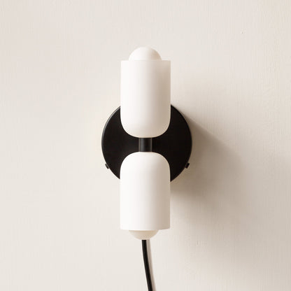 Arandela de Parede Dupla Minimalista Crema