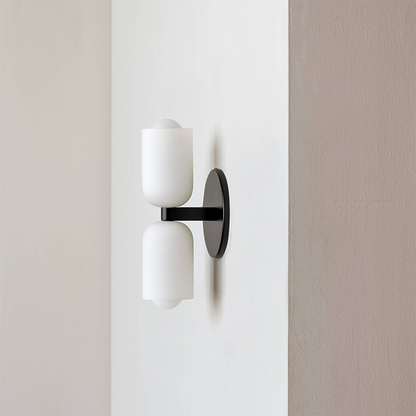 Arandela de Parede Dupla Minimalista Crema