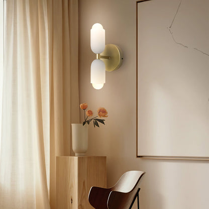 Arandela de Parede Dupla Minimalista Crema