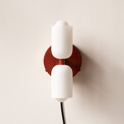 Arandela de Parede Dupla Minimalista Crema