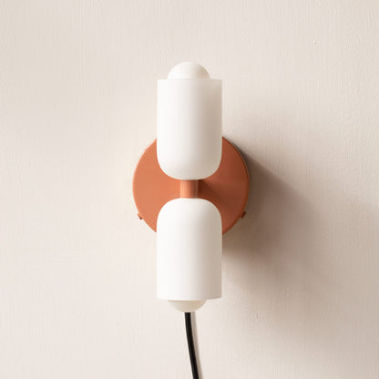 Arandela de Parede Dupla Minimalista Crema