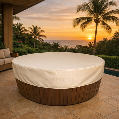 Capa Impermeável para Ofurô, Banheira de Hidromassagem e SPA Redondo