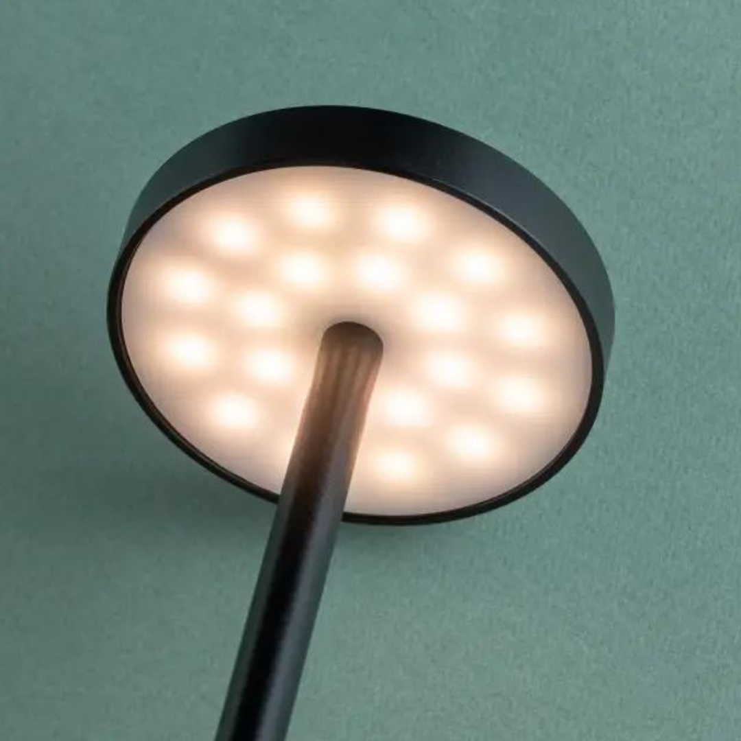 Luminária de Mesa LED Recarregável Sem Fio Metal
