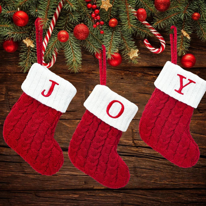 Meias de Natal Letras do Alfabeto