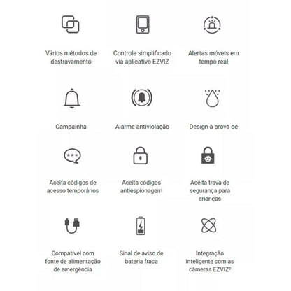 Fechadura inteligente com impressão digital DL05