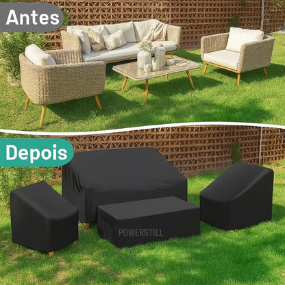 Kit 4 Peças Capa Impermeável para Móveis de Jardim