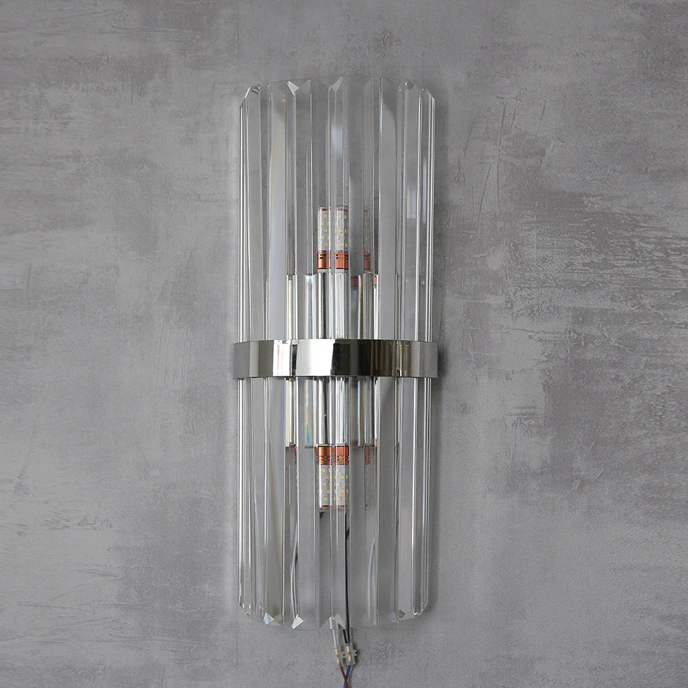 Arandela de Parede Luxuosa em Cristal Bivolt