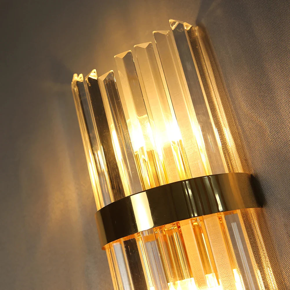 Arandela de Parede Luxuosa em Cristal Bivolt