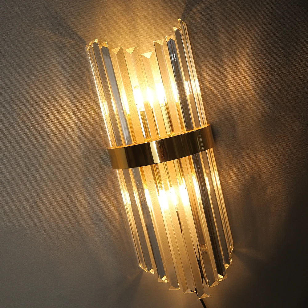 Arandela de Parede Luxuosa em Cristal Bivolt