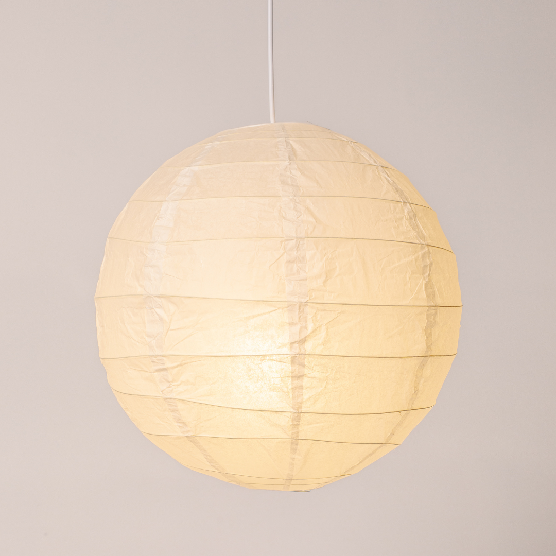 Luminária Pendente Japandi em Papel de Arroz Design Minimalista