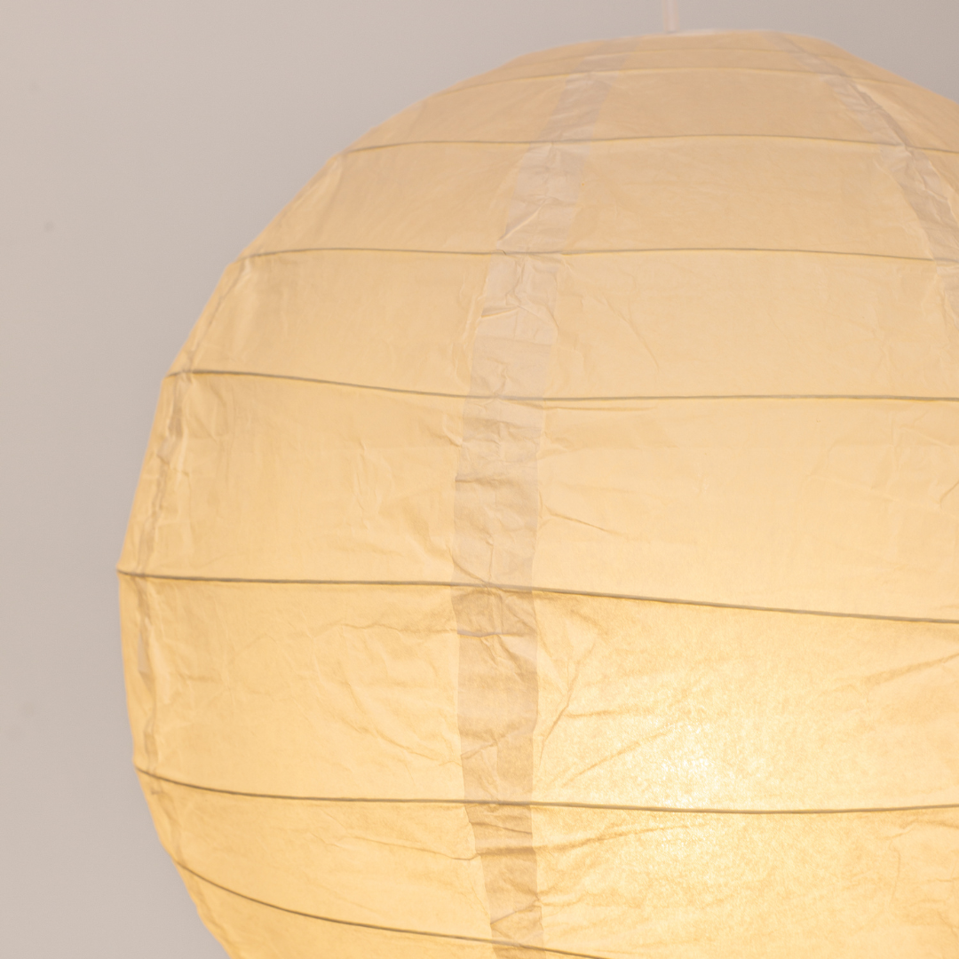 Luminária Pendente Japandi em Papel de Arroz Design Minimalista