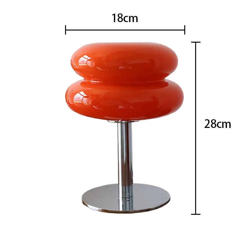 Luminária de Mesa Moderna em Vidro e Inox Bivolt com LED