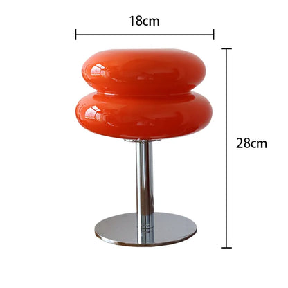 Luminária de Mesa Moderna em Vidro e Inox Bivolt com LED
