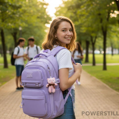 Mochila Unissex Impermeável com porta-chaves Versátil