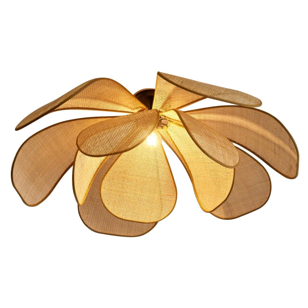 Pendente Rústico de Rattan Petal