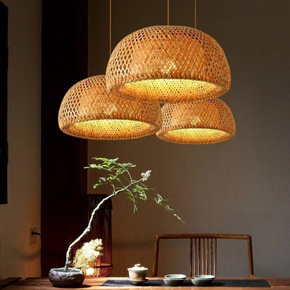 Luminária Pendente Bambu Organic Loom