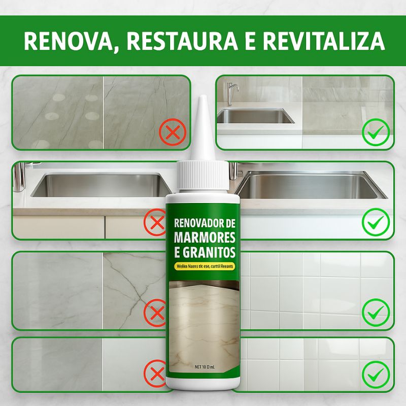 Kit Renovador e Protetor de Mármore Granito e Porcelanato