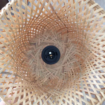Luminária de Teto de Bambu Rattan Solis