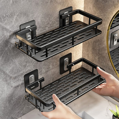 Kit 2 Prateleiras Adesivas Ultra-Fortes Para Banheiro ou Cozinha