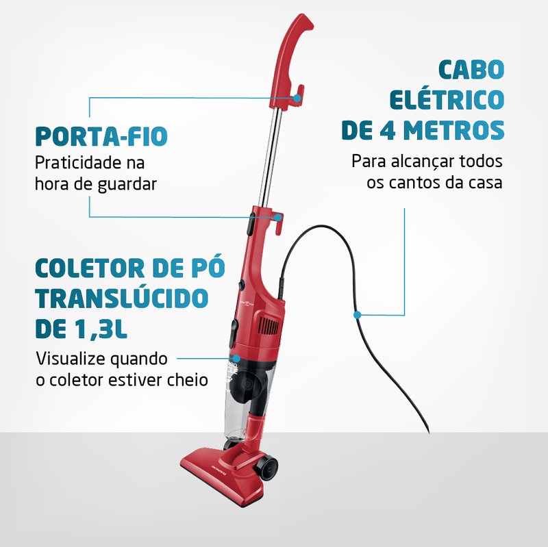 Aspirador de Pó Vertical Mondial Turbo Cycle AP36 1100W 2 em 1