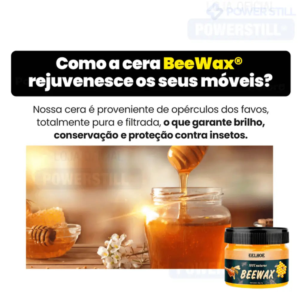 Cera de Mel para Polimento de Madeiras e Combate de Cupins + BRINDE