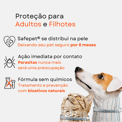 Coleira de Proteção SafePet | Bem-Estar e Higiene por 8 Meses