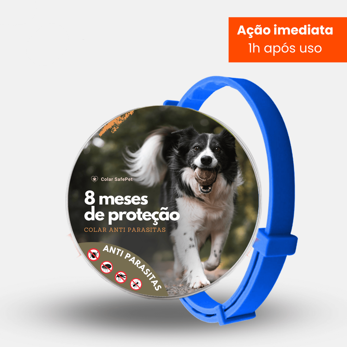 Coleira de Proteção SafePet | Bem-Estar e Higiene por 8 Meses