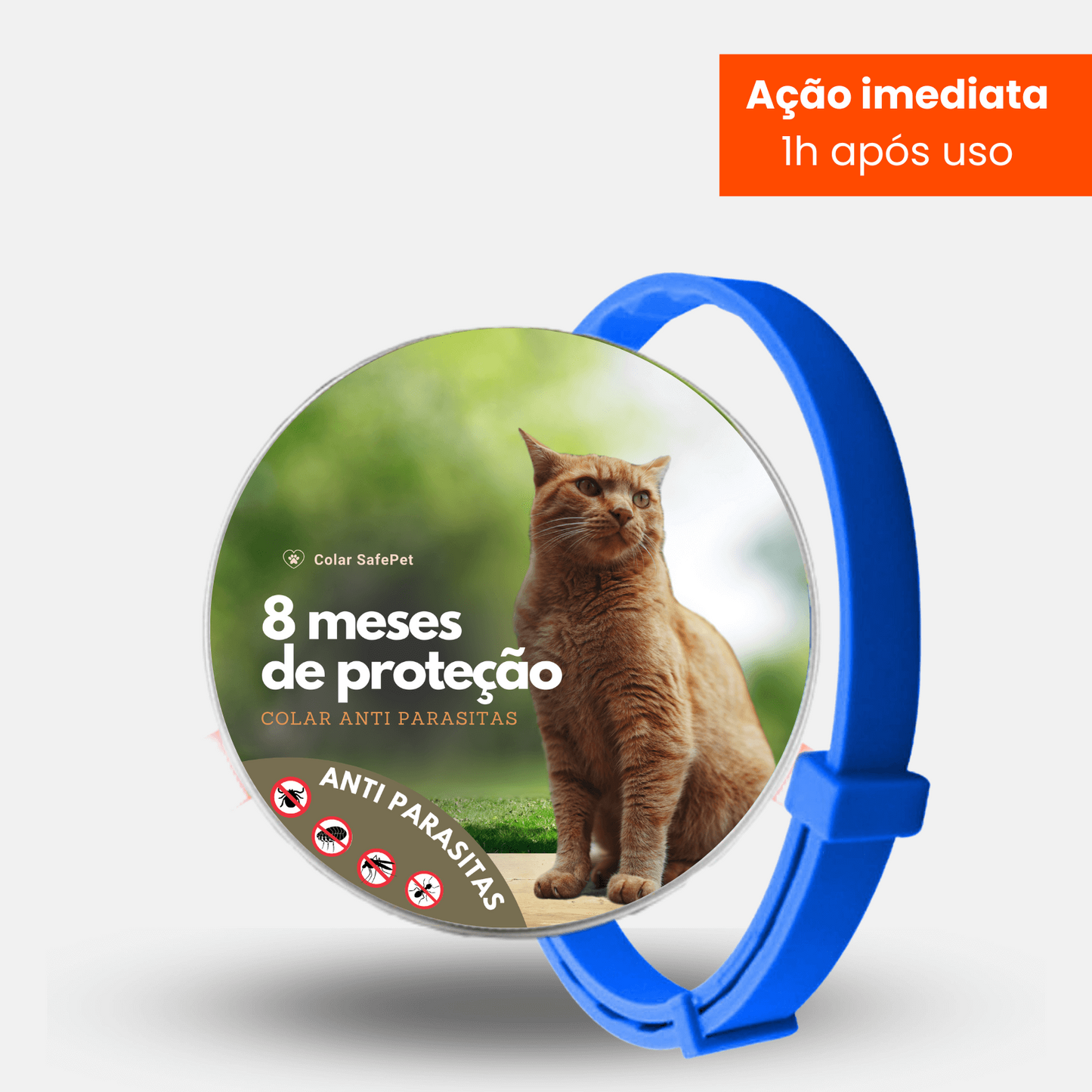 Coleira de Proteção SafePet | Bem-Estar e Higiene por 8 Meses