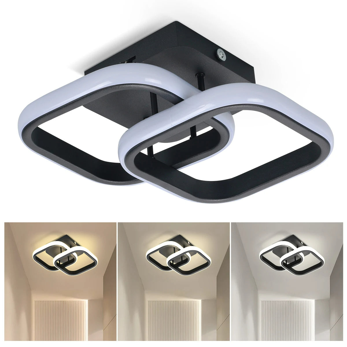 Luminária de Teto LED Moderna 3 em 1 Design Contemporâneo Bivolt